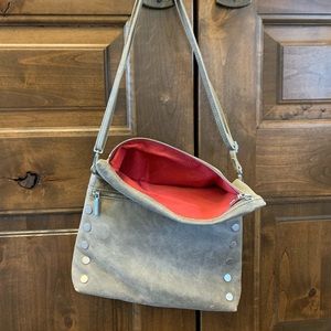 Hammitt VIP Crossbody Luxurious Leather Bag, color: distressed pewter